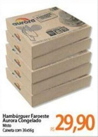 Atacadão Hamburguer Faroeste Aurora congelado oferta