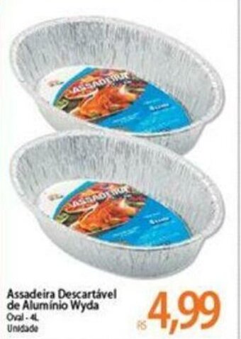 Atacadão Assadeira Descartavel de Aluminio Wyda 4L oferta