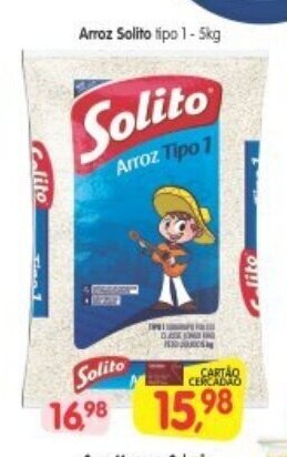 Cercadão Arroz Solito tipo 1 5kg oferta