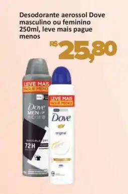 Supermercados Savegnago Desodorante aerossol Dove masculino ou feminino oferta