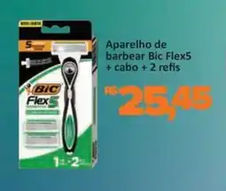 Supermercados Savegnago Aparelho de barbear Bic Flex5 + cabo + 2 refis oferta