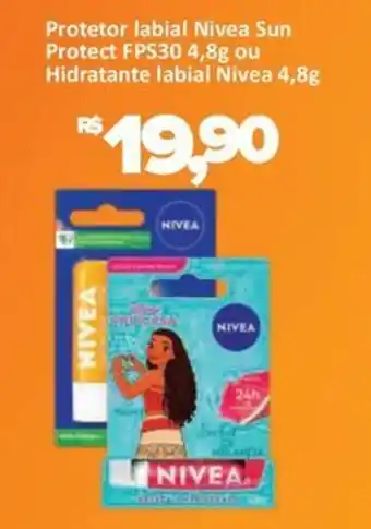Supermercados Savegnago Protetor labial Nivea Sun Protect FPS30 ou Hidratante labial Nivea oferta