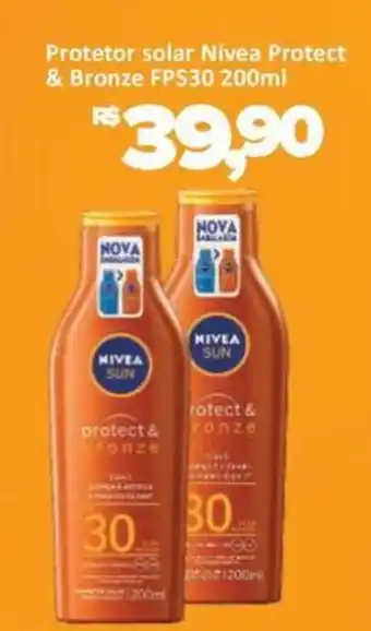 Supermercados Savegnago Protetor solar Nívea Protect & Bronze FPS30 oferta