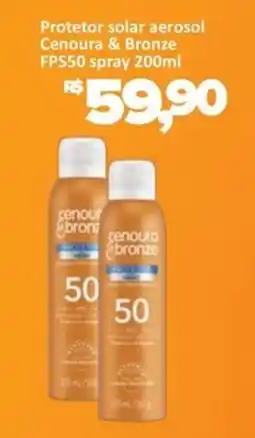Supermercados Savegnago Protetor solar aerosol Cenoura & Bronze FPS50 spray oferta