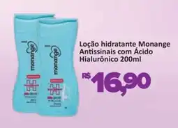 Supermercados Savegnago Loção hidratante Monange Antissinais com Ácido Hialurônico oferta