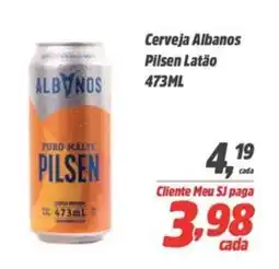 Sj Supermercados Cerveja Albanos Pilsen Latão oferta