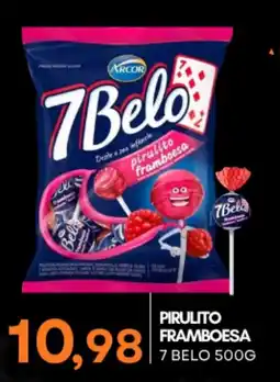 Mercadão Atacadista Pirulito framboesa 7 belo oferta
