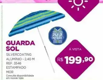 Guarda Sol Silvercoating Aluminio 2.40m Estampado Mor