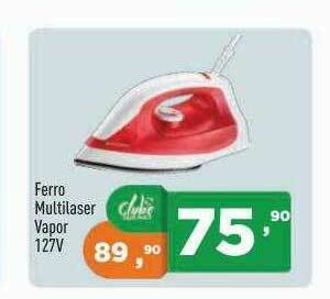 Supermercados Pague Menos Ferro Multilaser Vapor 127v oferta