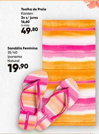 Zaffari Toalha De Praia Karsten Sandalia Femenina 35-40 Ipanema Natural oferta