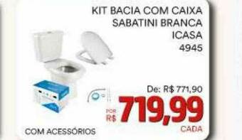 Conibase Kit Bacia Com Caixa Sabatini Branca Icasa oferta