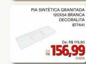 Conibase Pia Sintética Granitada 120x54 Branca Decoralita oferta