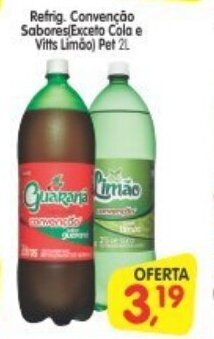 Cercadão Refrig. Convencao Sabores Exceto Cola e Vitts limao pet 2L oferta