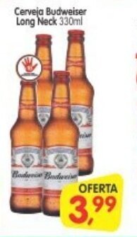 Cercadão Cerveja Budweiser Long Neck 330ml oferta