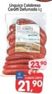 Cercadão LInguica Calabresa Ceratti Defumada 1kg oferta