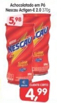 Cercadão Achocolatado em po Nescau Actigen-E 2.0 370g oferta