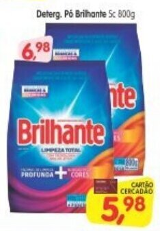 Cercadão Deterg. Po Brilhante 800g oferta