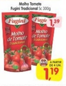 Cercadão Molho Tomate Fugini Tradicional 300g oferta