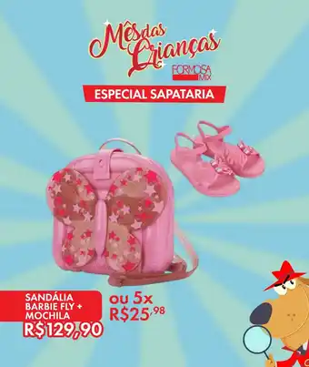 Grupo Formosa Sandália barbie fly + mochila oferta