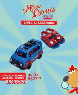 Grupo Formosa Sandália homem aranha + brinde oferta