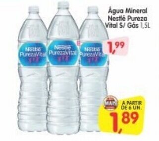 Cercadão Agua Mineral Nestle Pureza Vital s/ Gas 1.5L oferta