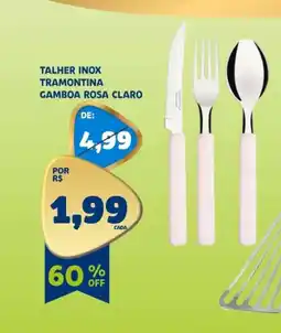 Bergamais Supermercados Talher inox tramontina gamboa rosa claro oferta
