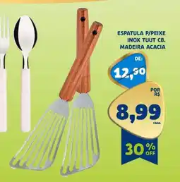 Bergamais Supermercados Espatula p/peixe inox tuut cb. madeira acacia oferta