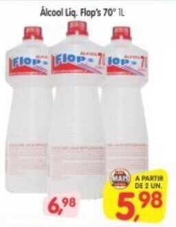 Cercadão Alcool liq. Flop's 70 1L oferta