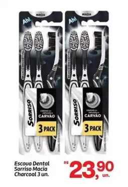 Fort Atacadista Escova Dental Sorriso Macia Charcoal oferta