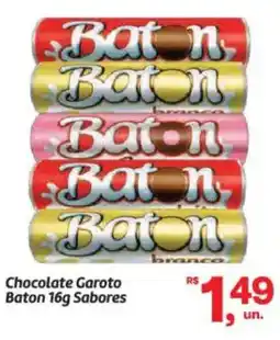 Fort Atacadista Chocolate Garoto Baton Sabores oferta