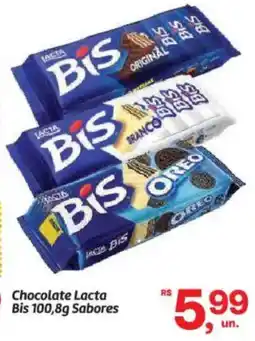 Fort Atacadista Chocolate Lacta Bis Sabores oferta
