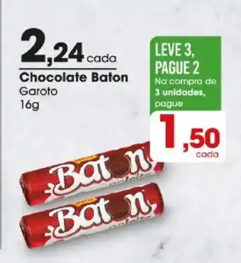 Zaffari Chocolate Baton Garoto oferta
