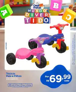 Casa Freitas Triciclo Pais e Filhos oferta