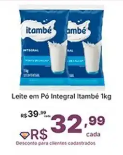 Super Lagoa Leite em Pó Integral Itambé oferta