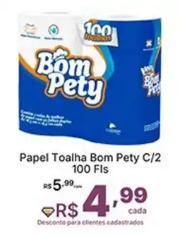 Super Lagoa Papel Toalha Bom Pety oferta