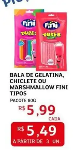Assaí Atacadista Bala de gelatina, chiclete ou marshmallow fini tipos oferta