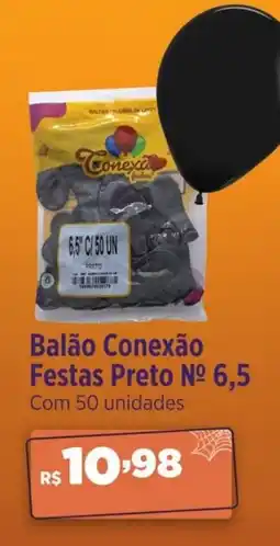 Ultrabox Balão Conexão Festas Preto Nº 6,5 oferta