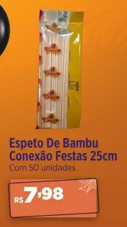 Ultrabox Espeto De Bambu Conexão Festas 25cm oferta