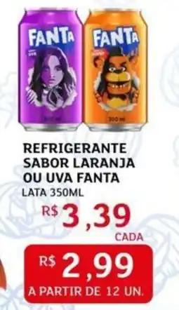 Assaí Atacadista Refrigerante sabor laranja ou uva fanta lata oferta