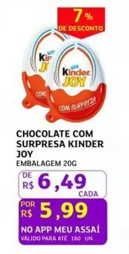 Assaí Atacadista Chocolate com surpresa kinder joy embalagem oferta