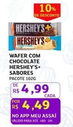 Assaí Atacadista Wafer com chocolate hershey's+ sabores pacote oferta