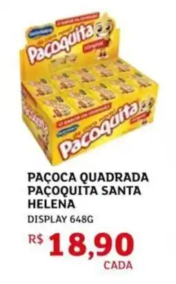Assaí Atacadista Paçoca quadrada pacoquita santa helena oferta