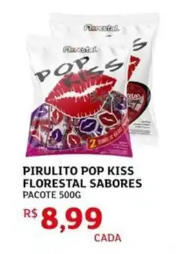 Assaí Atacadista Pirulito pop kiss florestal sabores pacote oferta