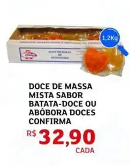 Assaí Atacadista Doce de massa mista sabor batata-doce ou abóbora doces confirma oferta