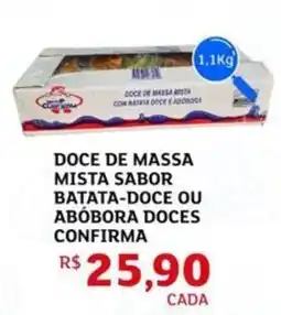 Assaí Atacadista Doce de massa mista sabor batata-doce ou abóbora doces confirma oferta