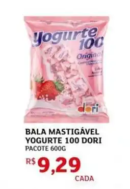 Assaí Atacadista Bala mastigável yogurte 100 dori pacote oferta