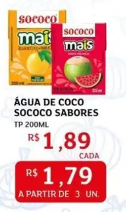 Assaí Atacadista Água de coco sococo sabores oferta