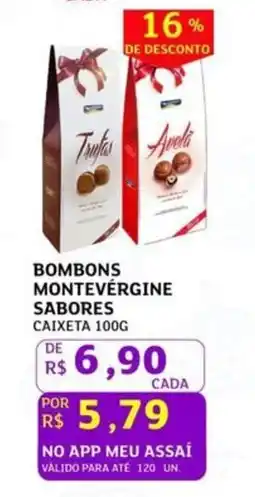 Assaí Atacadista Bombons montevérgine sabores caixeta oferta