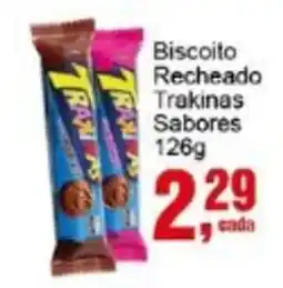 Negreiros Biscoito Recheado Trakinas Sabores oferta
