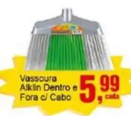 Negreiros Vassoura Alklin Dentro e Fora c/ Cabo oferta